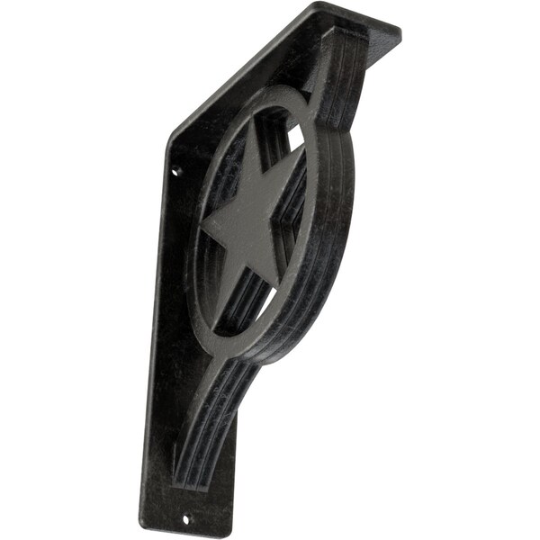 Ekena Millwork Austin Wrought Iron Bracket, (Triple center brace), Antiqued Silver 2"W x 5 1/2"D x 8"H BKTM02X05X08TAUASV - main